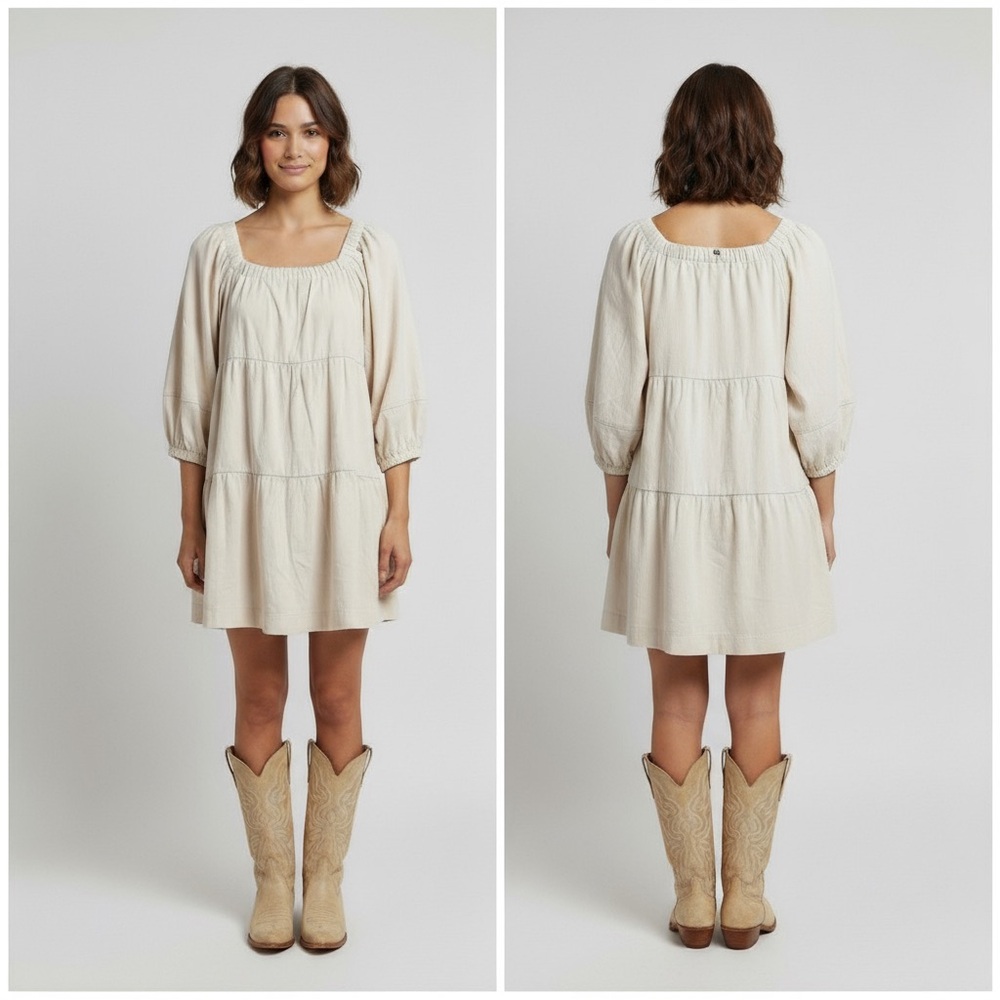 Pol Womens Ivory Baby Doll Dress Size S